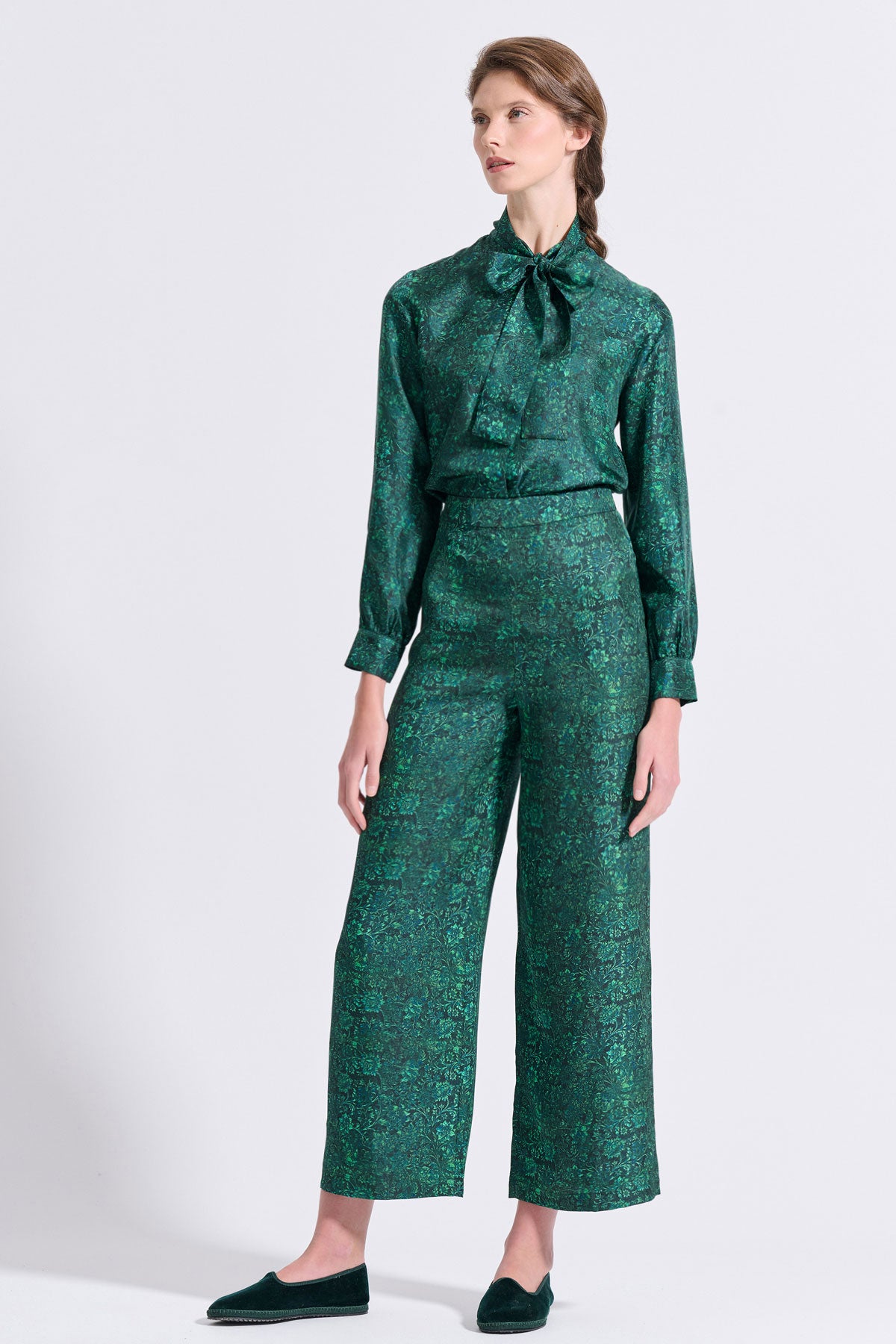 Silk Straight Leg Pants