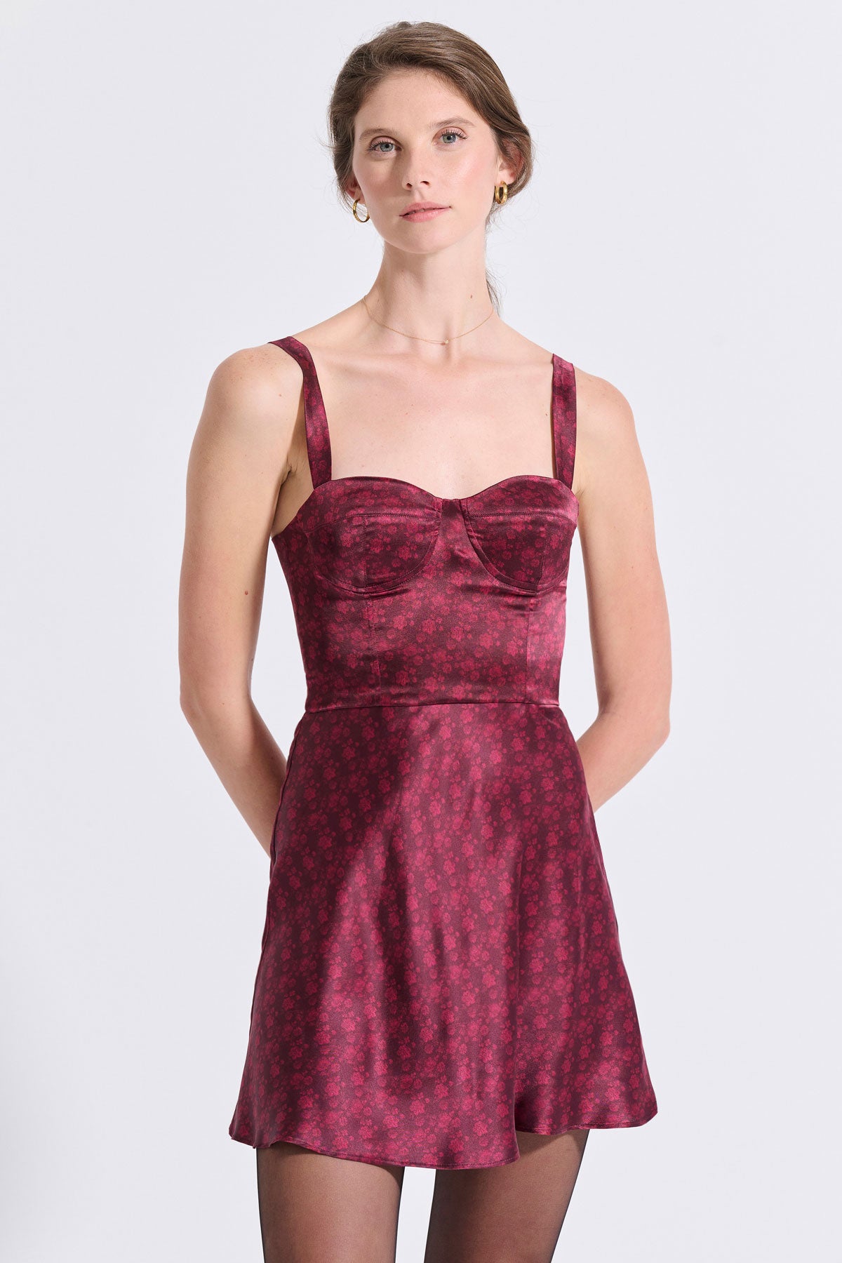 Silk Mini Corset Dress