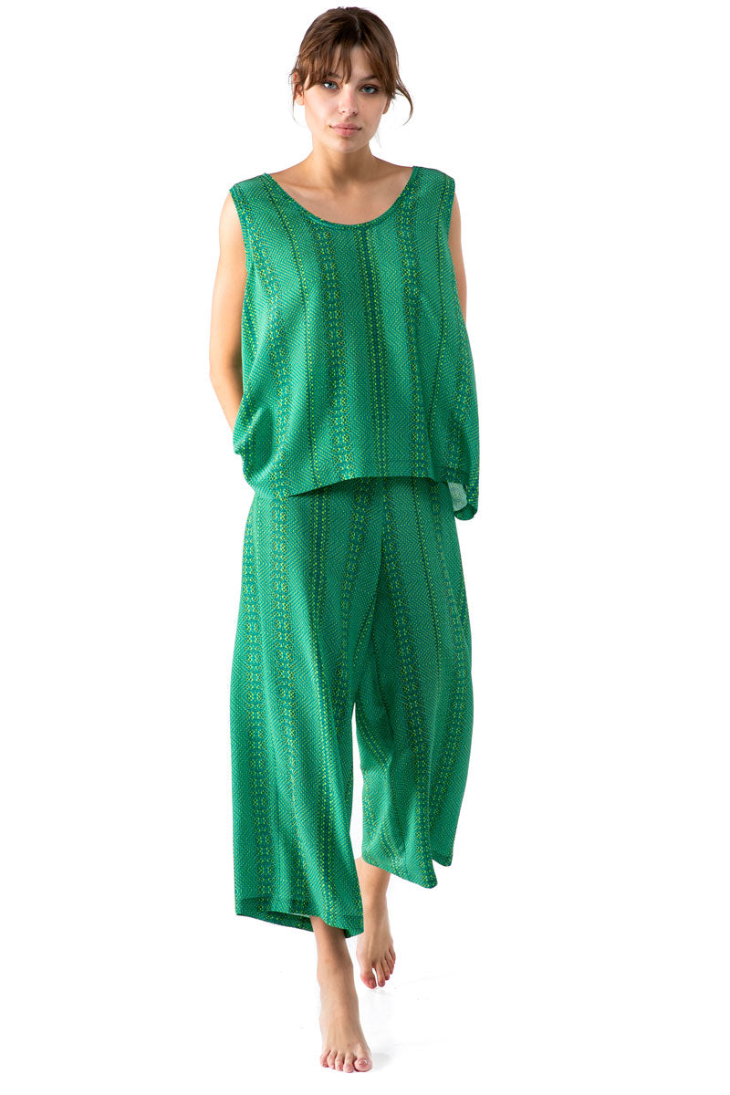 Elasticated Waist Crop Pants