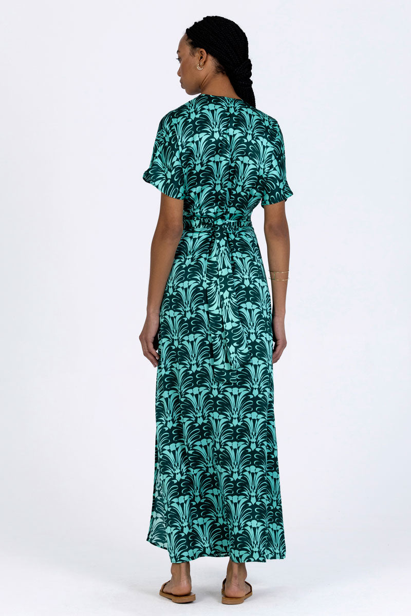 Silk Sleeved Wrap Dress