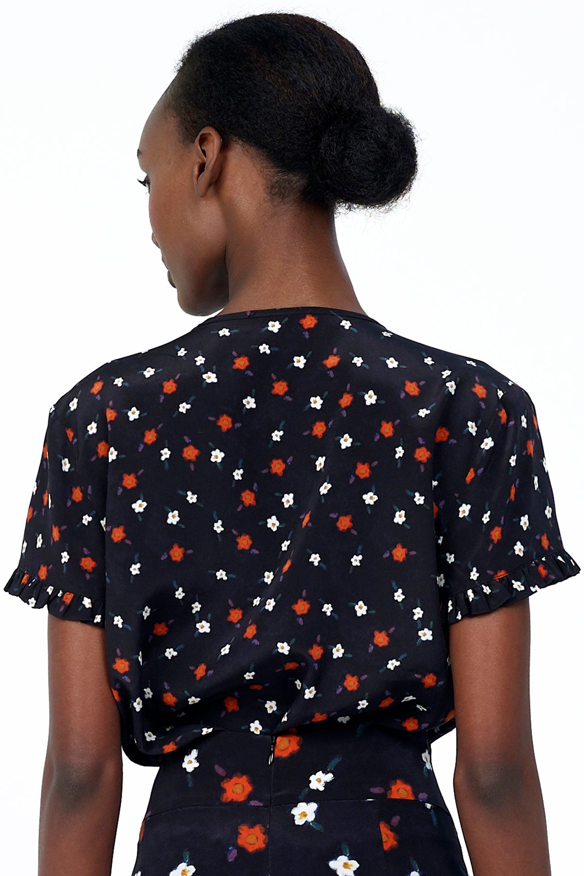 Silk Short Sleeved Blouse