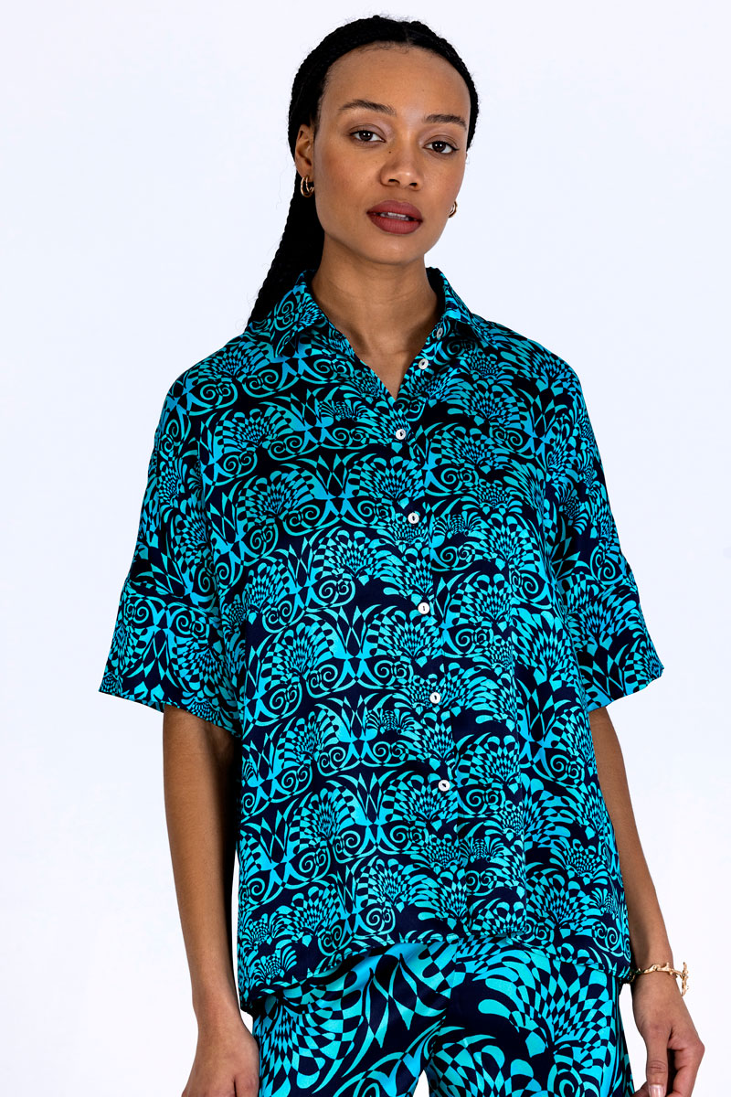 Silk Short Sleeved Shirt