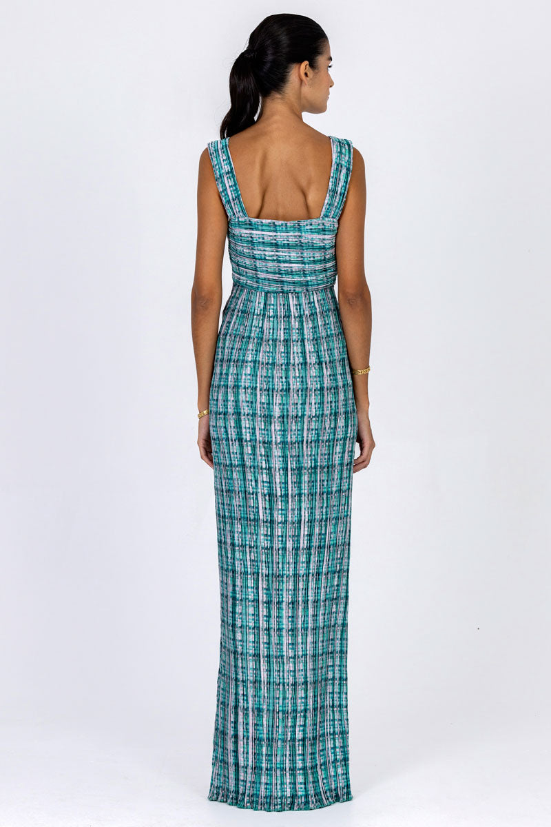 Knotted Plissé Dress