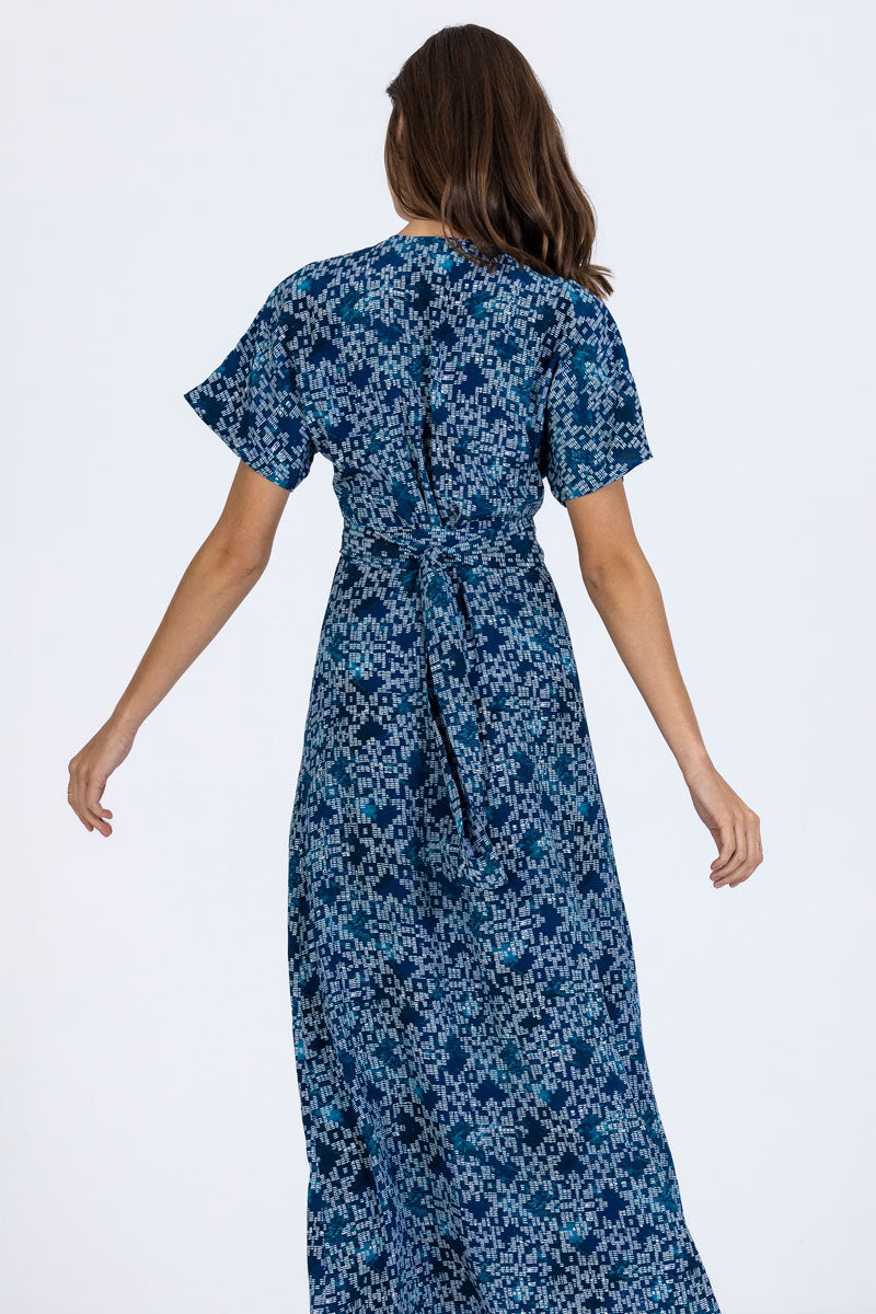 Silk Sleeved Wrap Dress