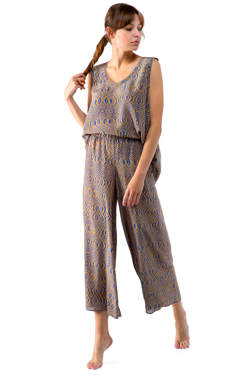 Elasticated Waist Crop Pants