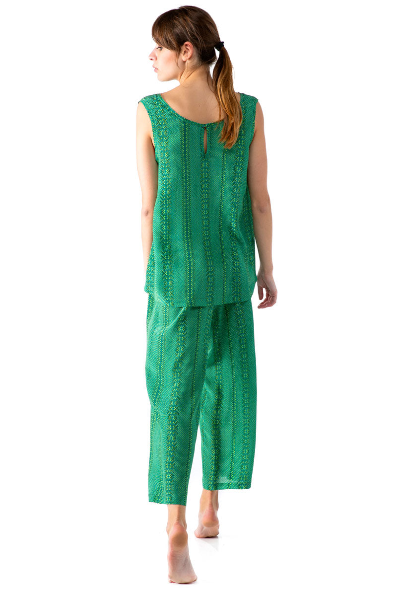 Elasticated Waist Crop Pants