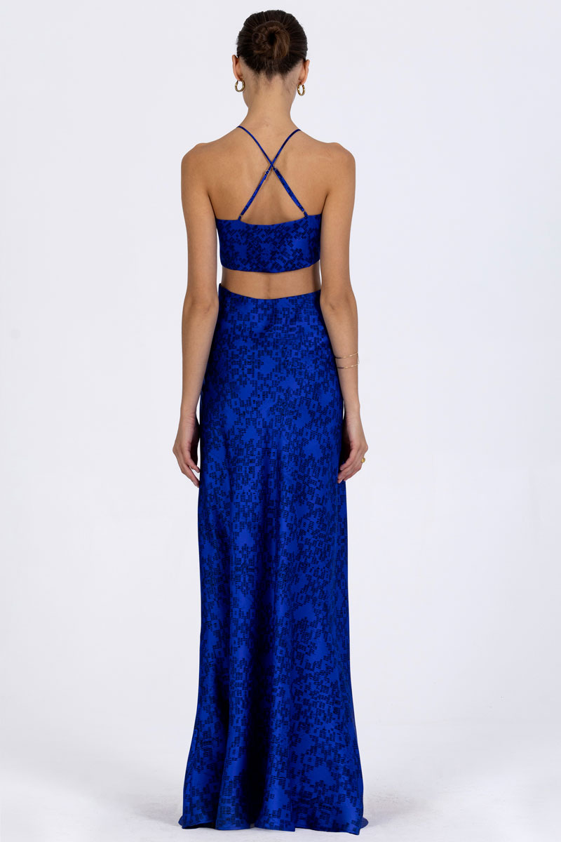 Silk Bias Cutout Dress