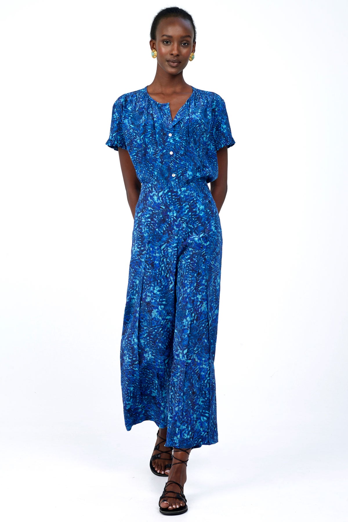 Silk Short Sleeved Blouse