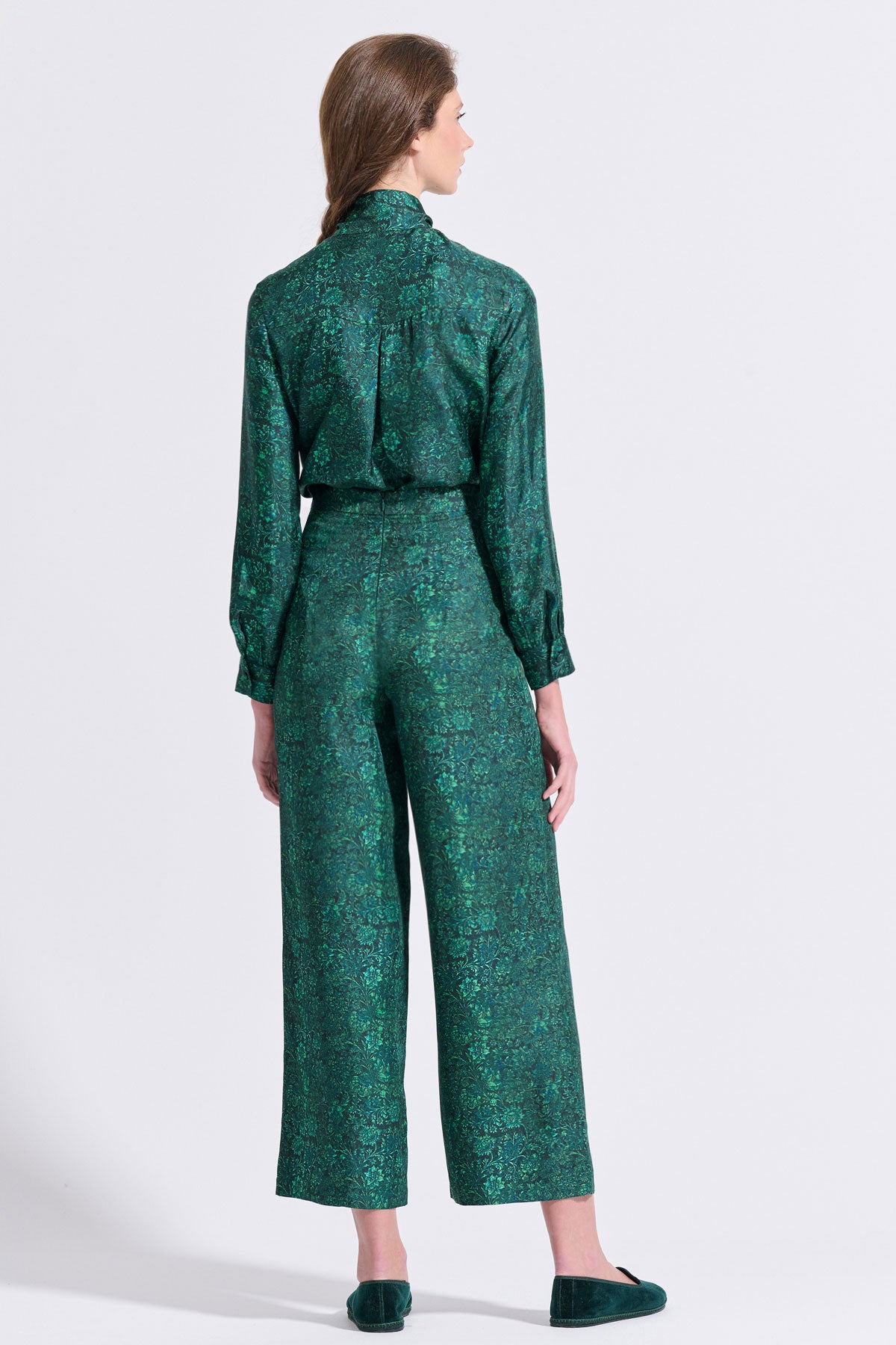 Silk Straight Leg Pants