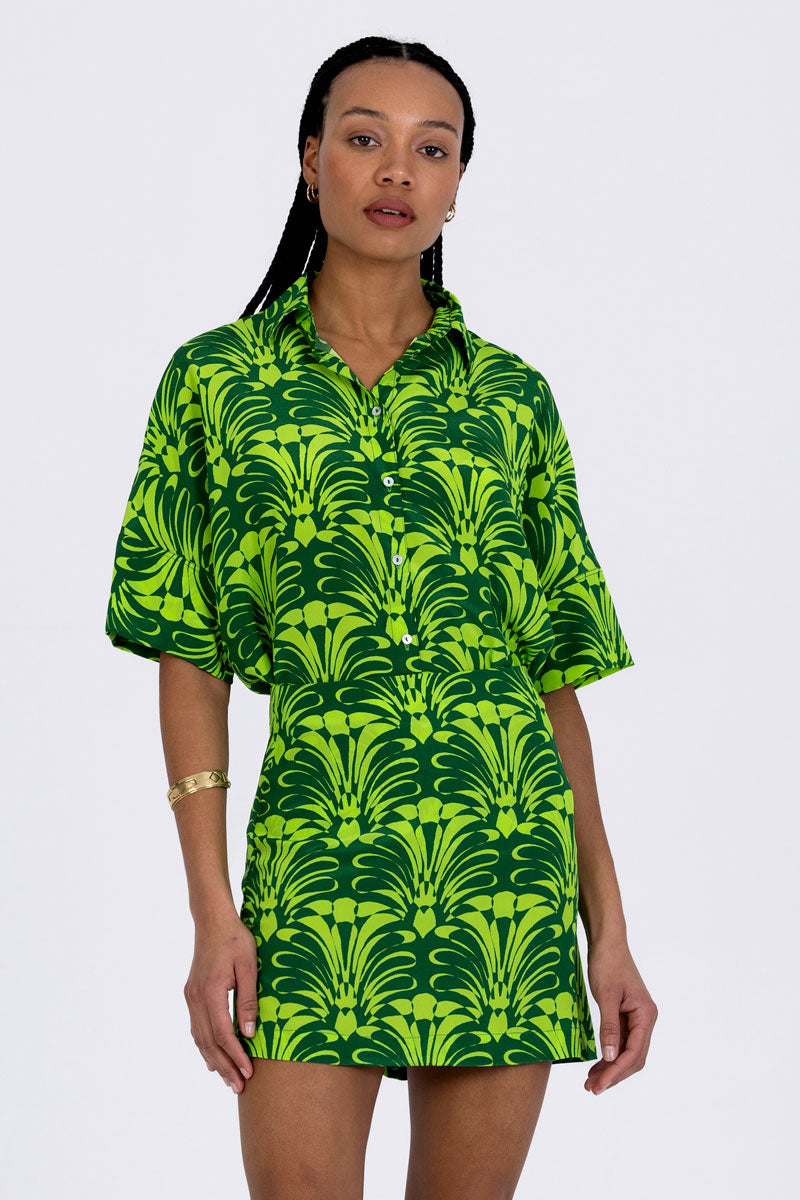 Silk Short Sleeved Shirt