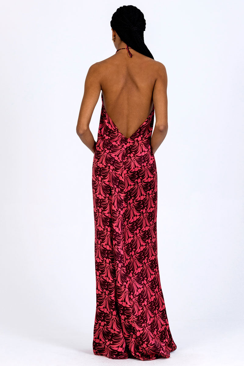 Crossover Halterneck Dress