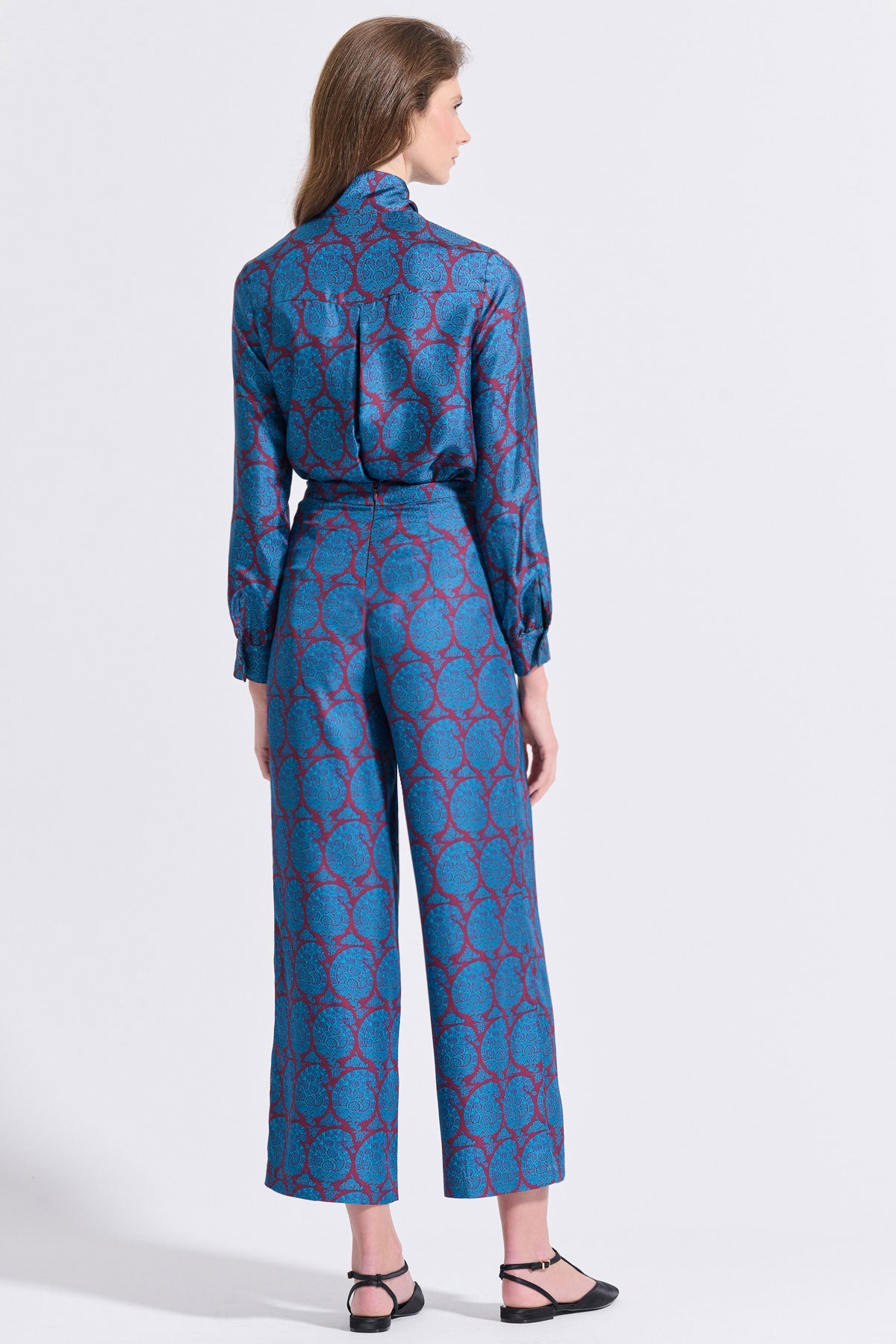 Silk Straight Leg Pants