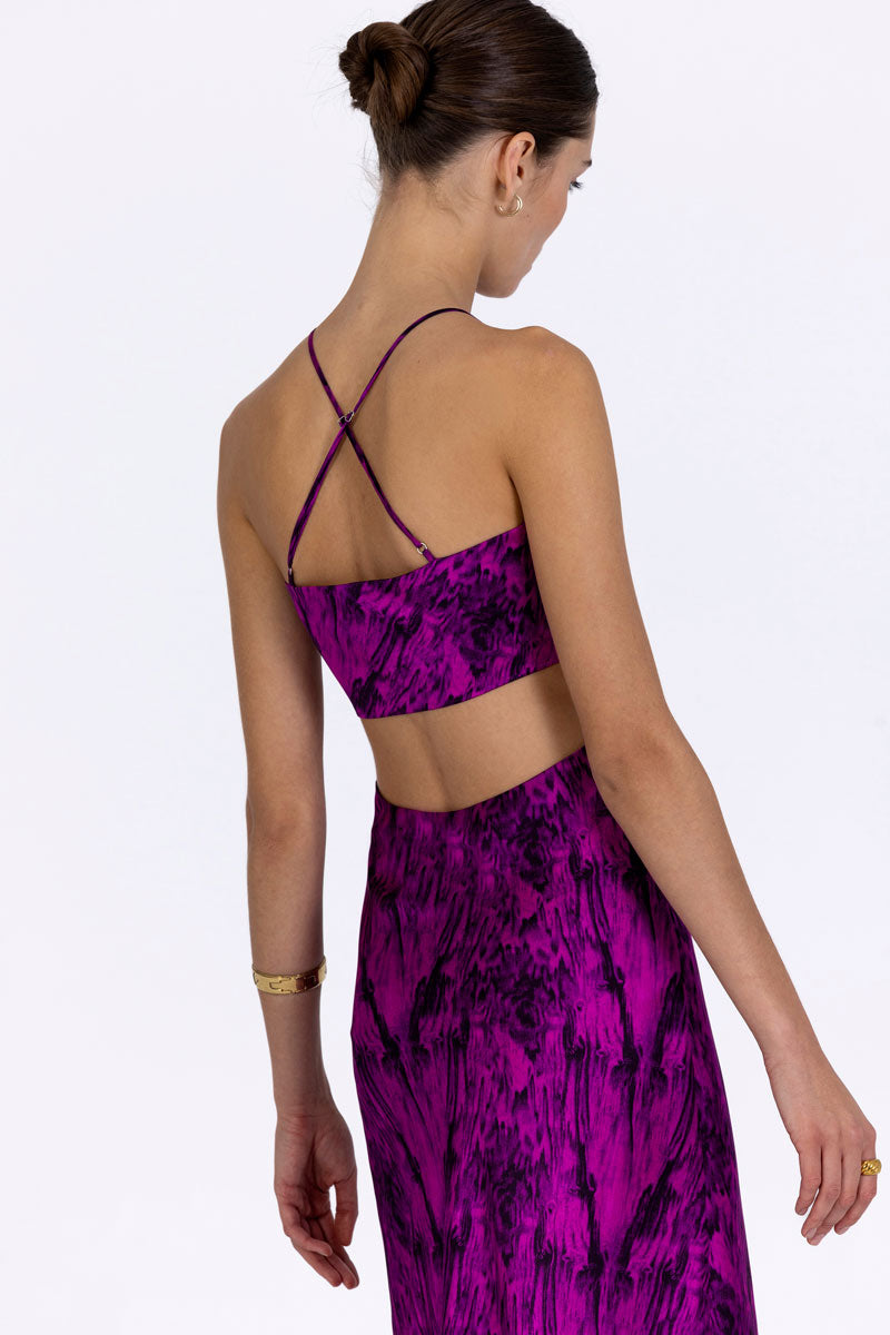 Silk Bias Cutout Dress