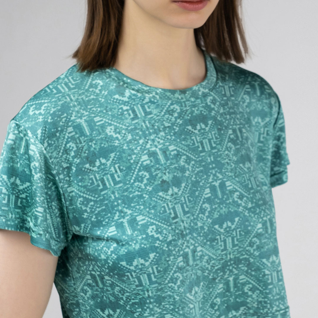 Silk Jersey Crop T-shirt