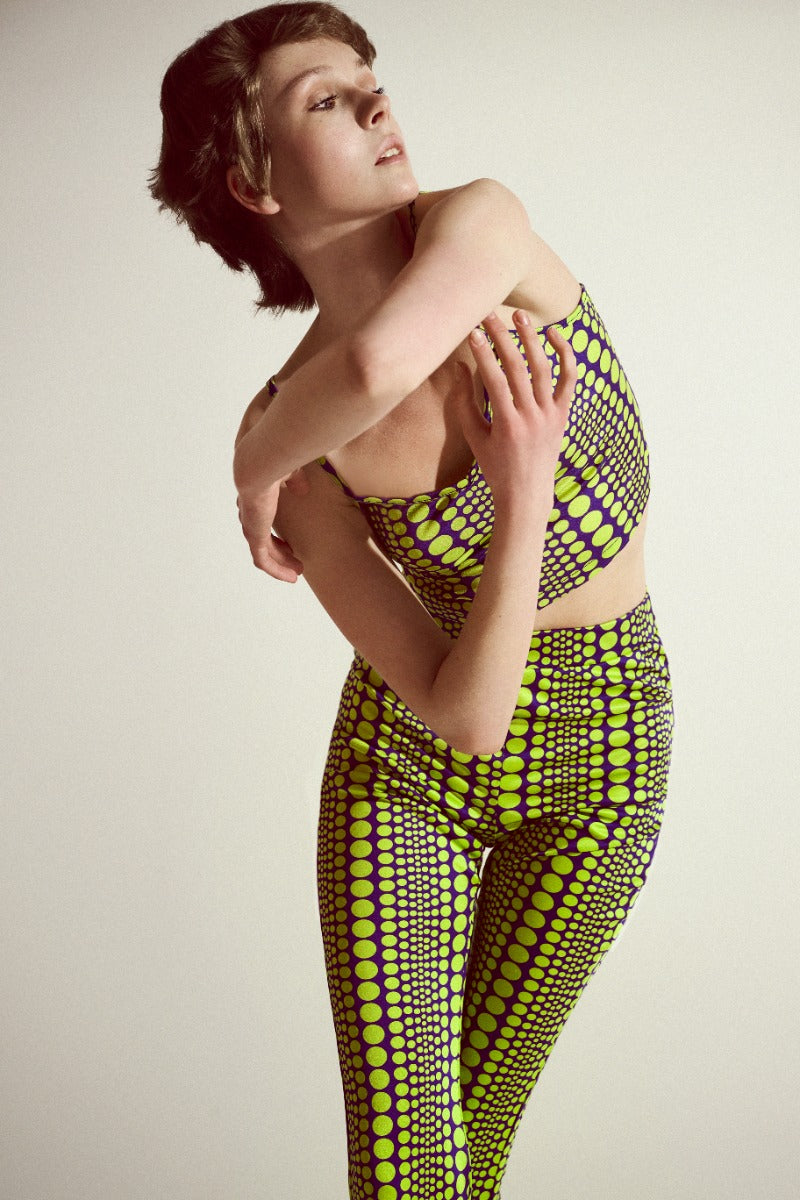 Silk Jersey Flared Pants