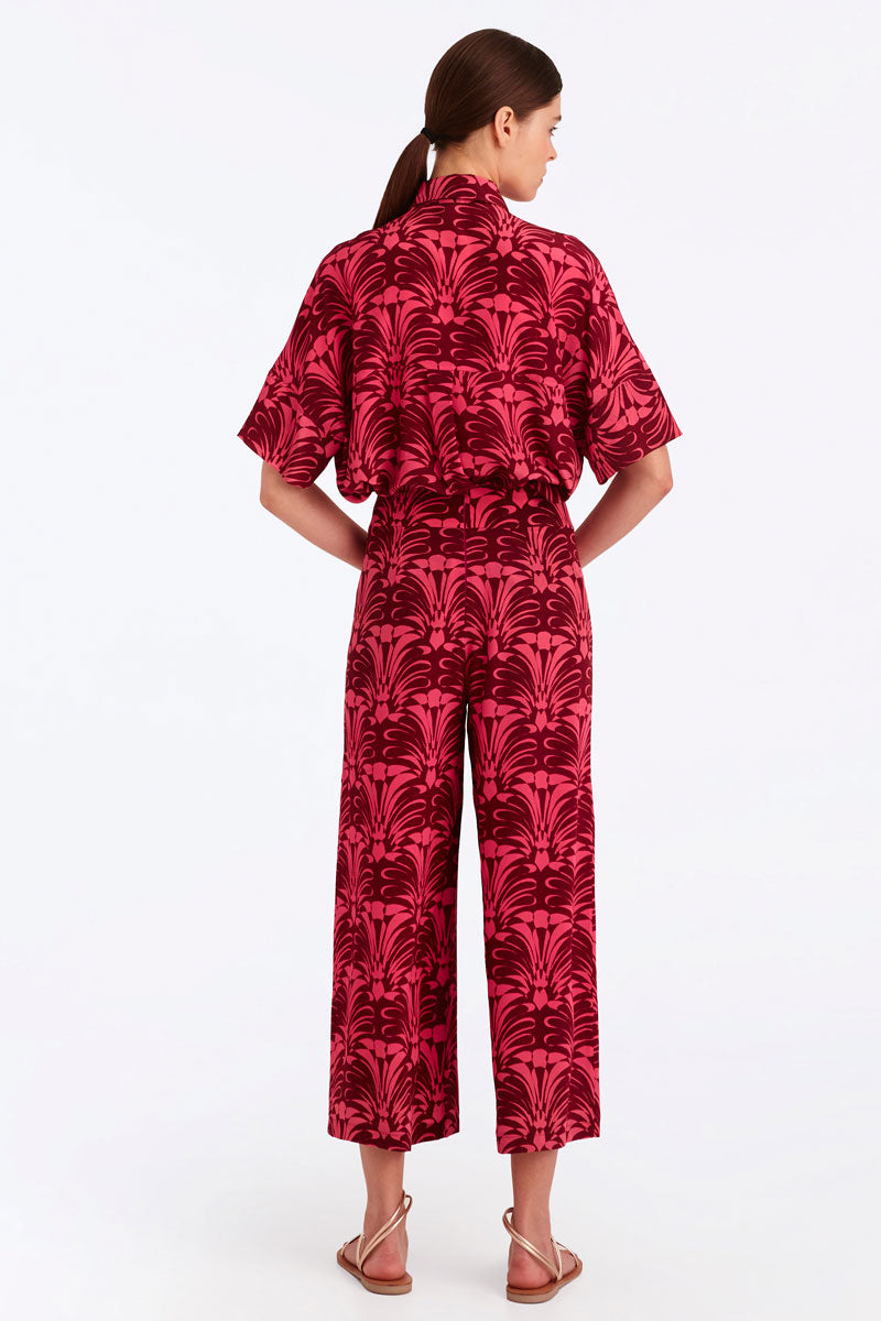 Silk Contour Waist Crop Pants