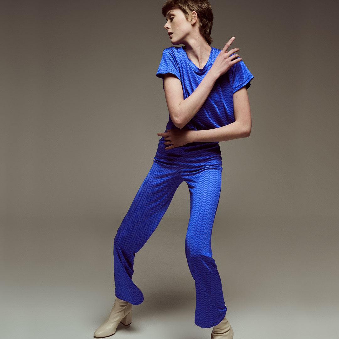 Silk Jersey Crop Pants