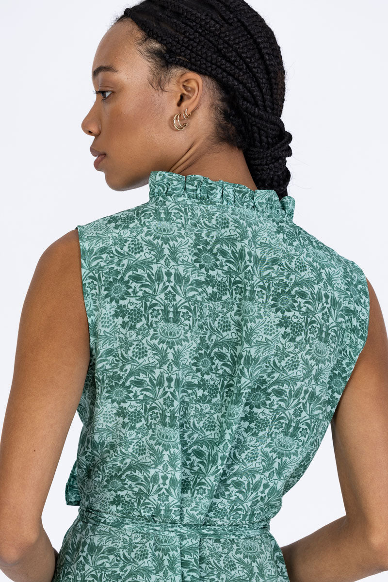 Silk Frilled Wrap Dress