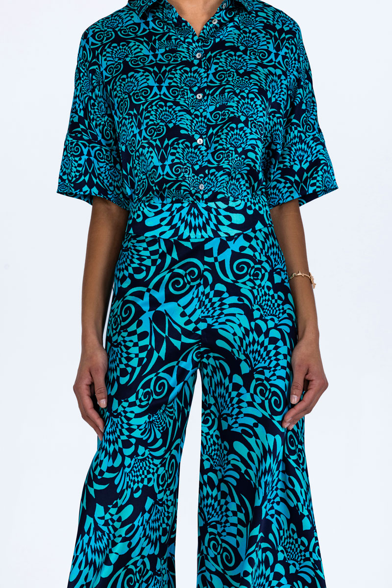 Silk Short Sleeved Shirt