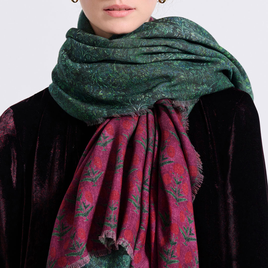 Double Sided Wool Scarf