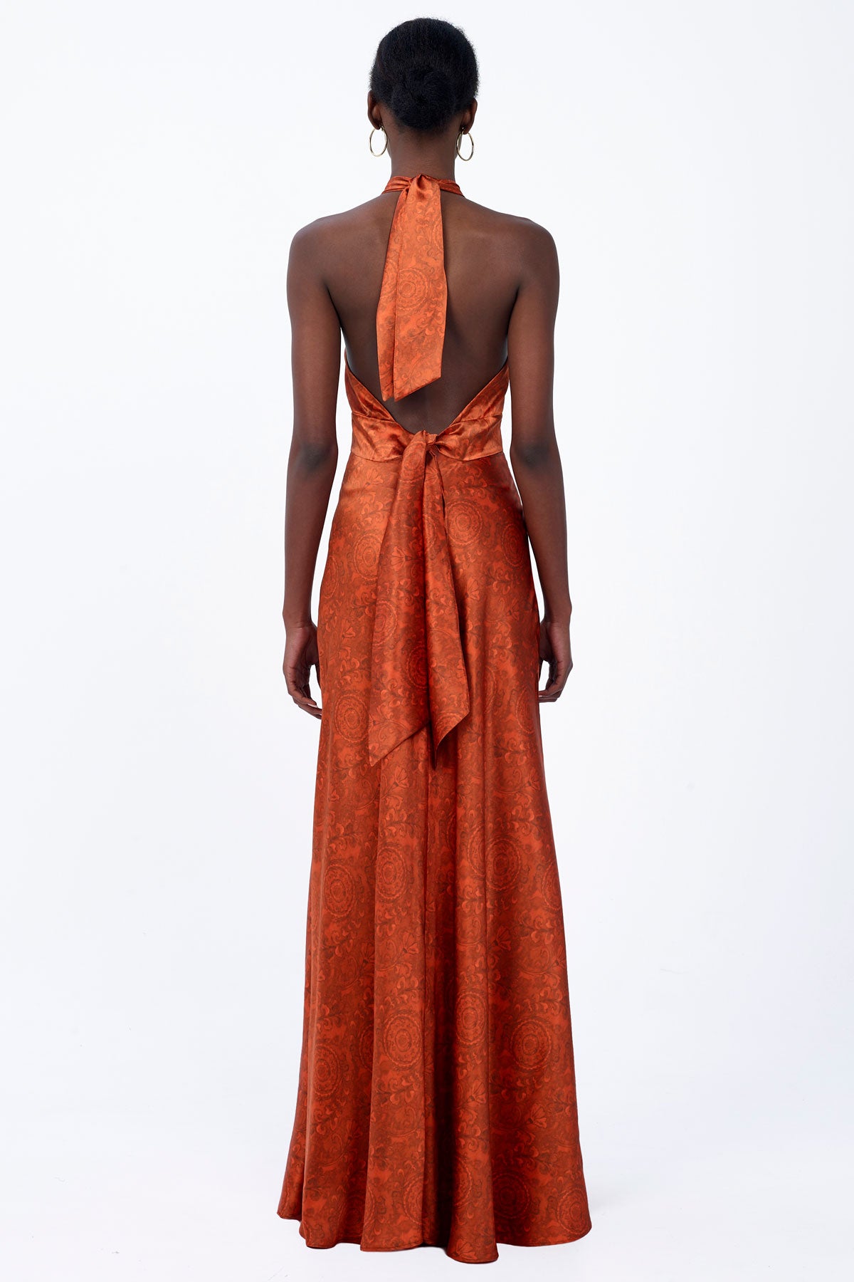 Silk Halterneck Maxi Dress