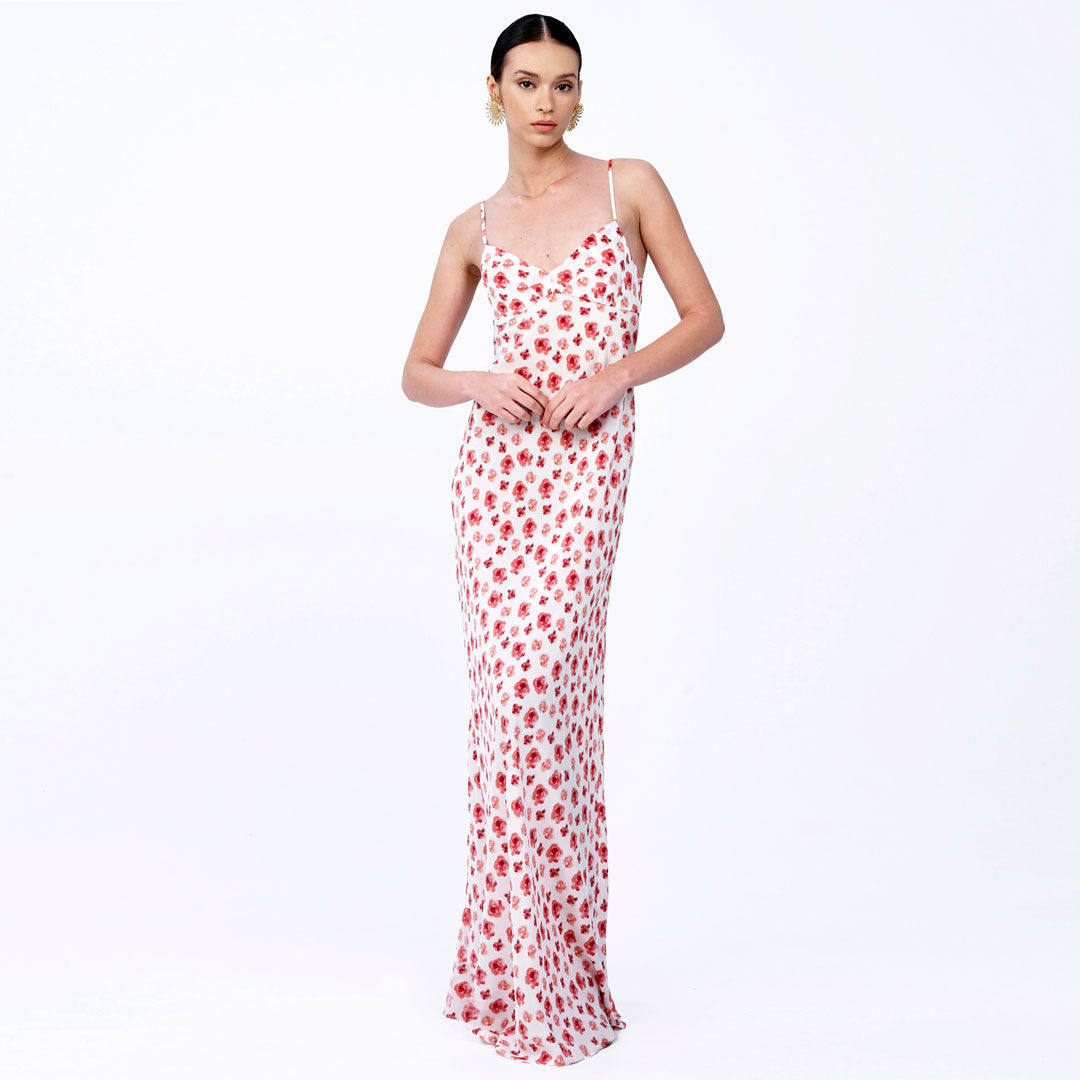 Open Back Silk Dress