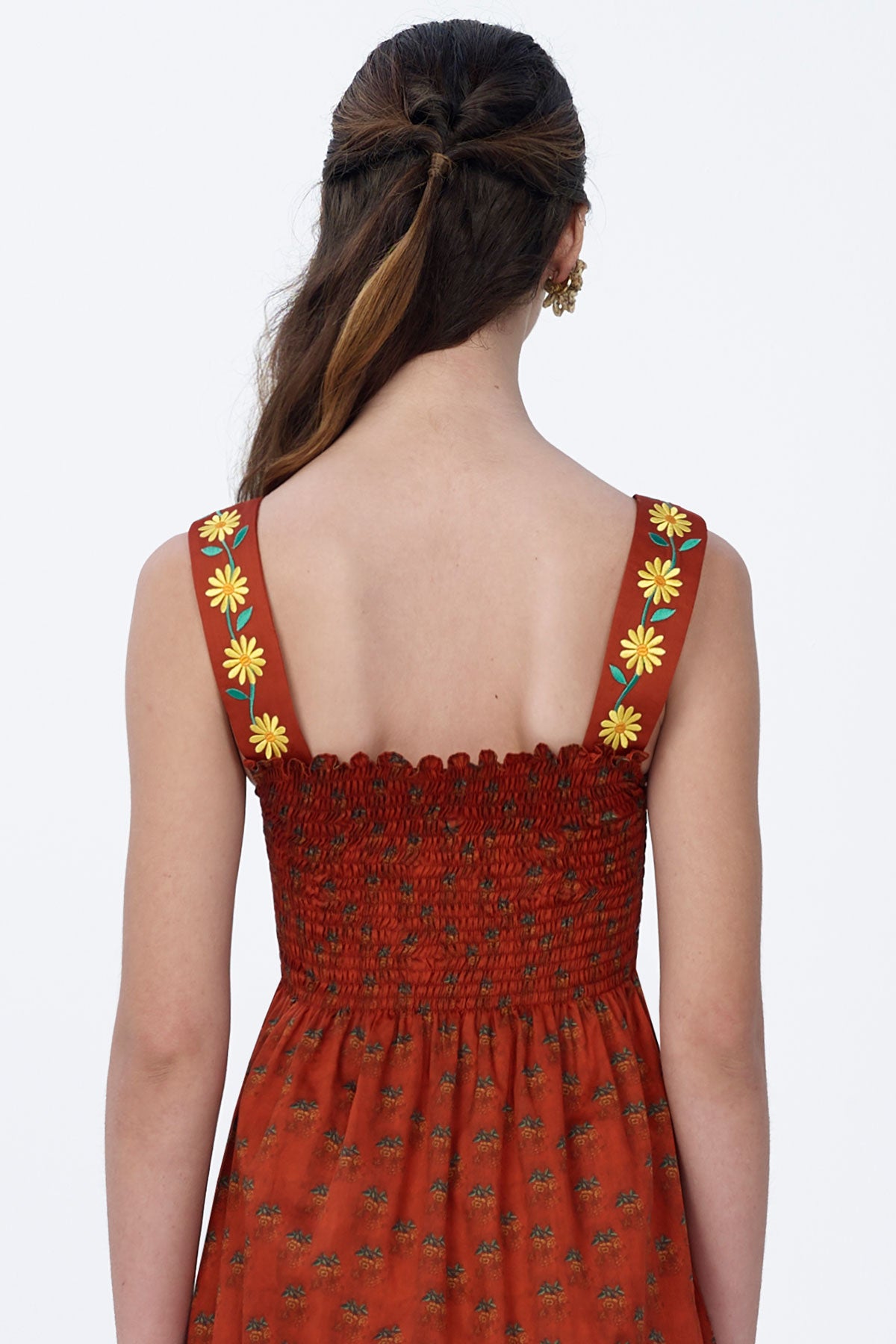 Smocked Dress with Embroidery