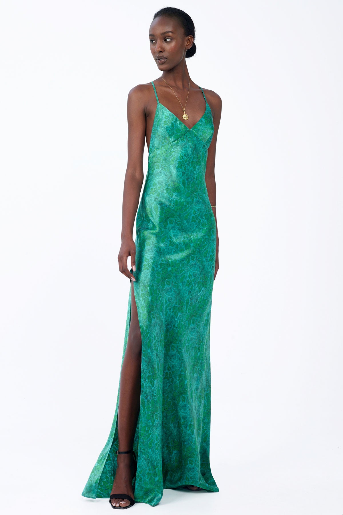 Silk Dress with Side Slit