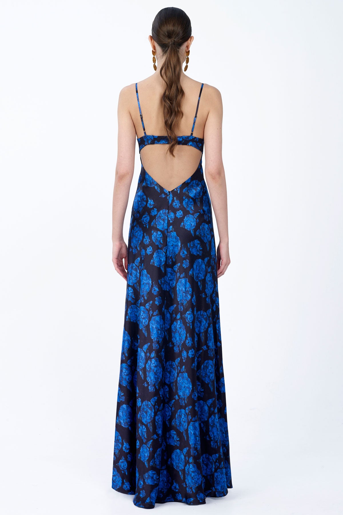 Open Back Silk Dress