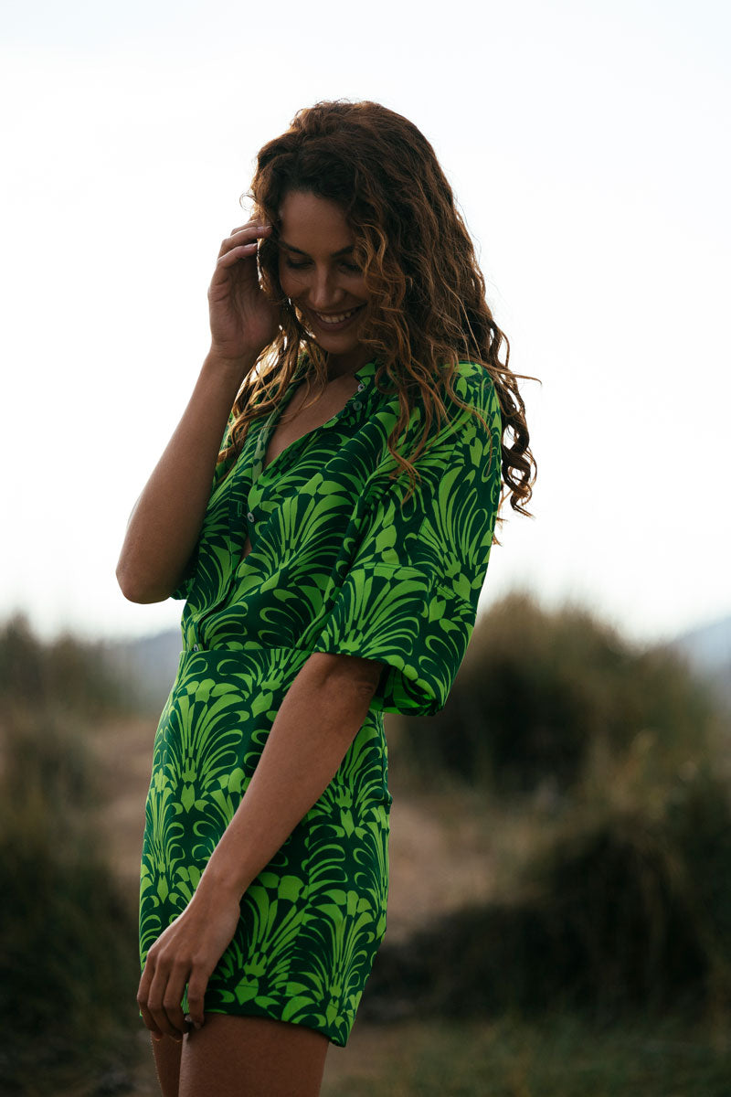 Silk Short Sleeved Shirt