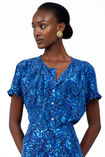 Silk Short Sleeved Blouse