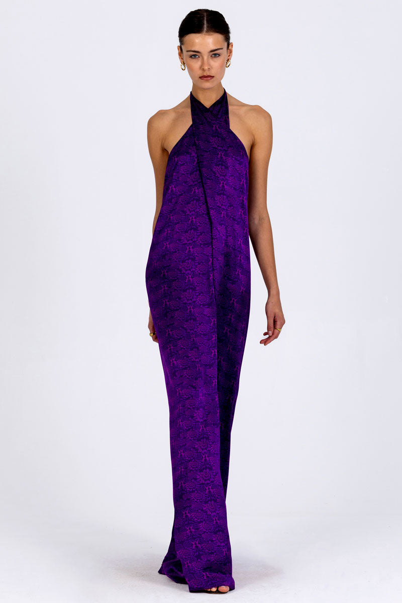 Crossover Halterneck Dress