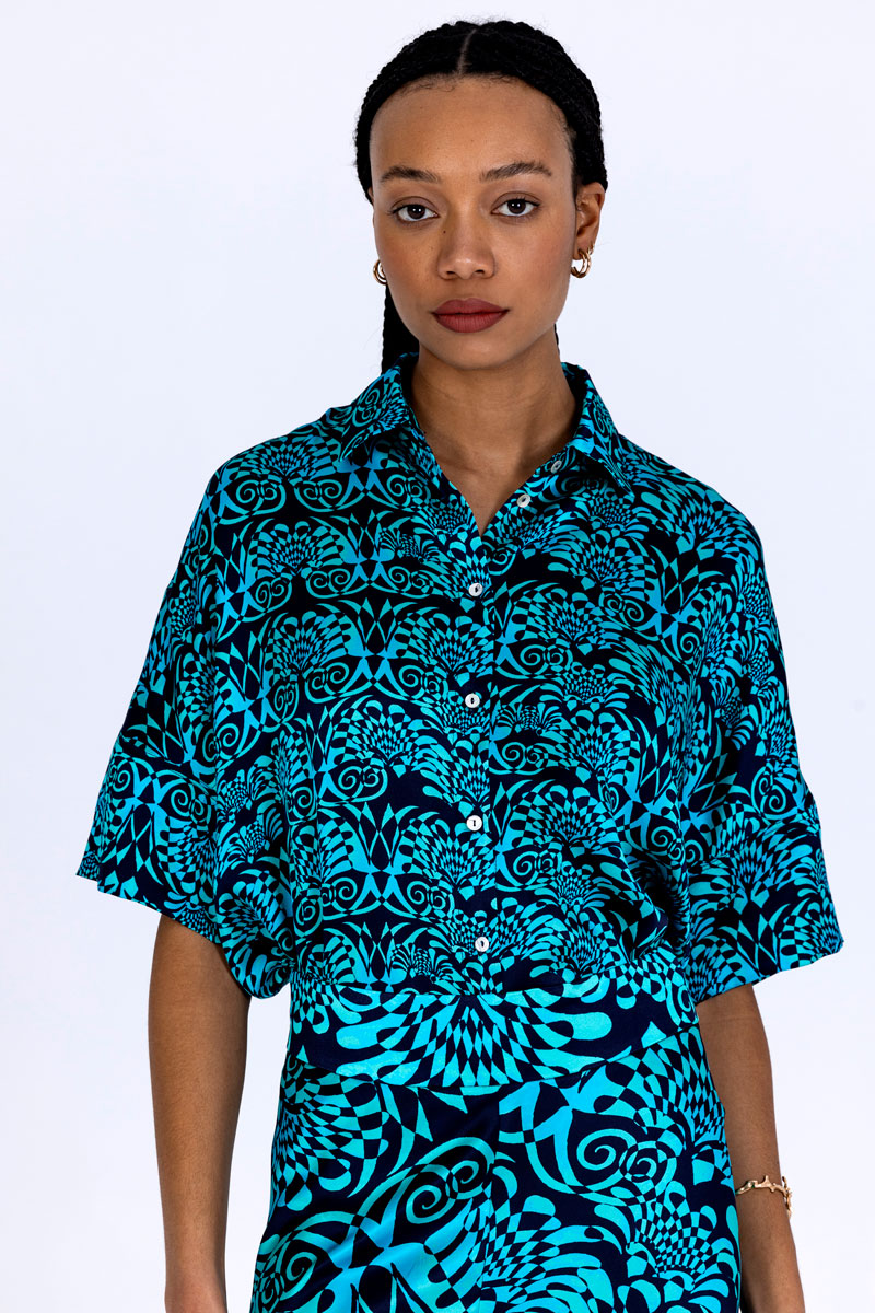 Silk Short Sleeved Shirt