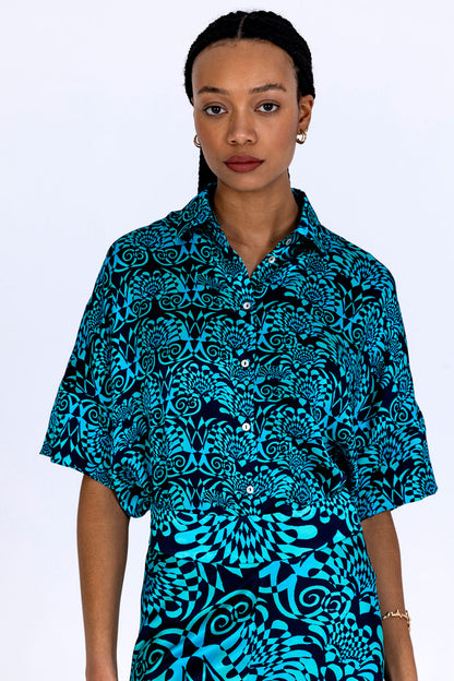 Silk Short Sleeved Shirt