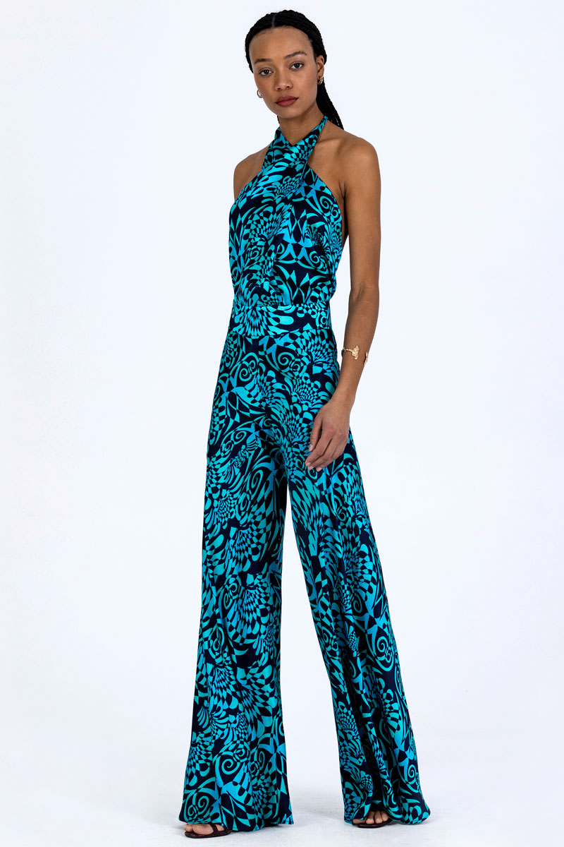 Silk Flared Palazzo Pants