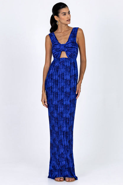 Knotted Plissé Dress