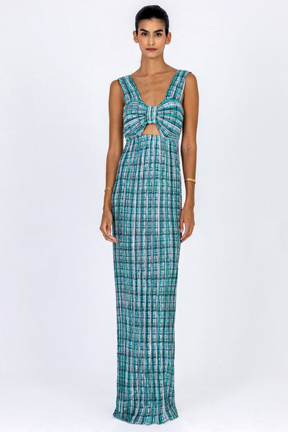 Knotted Plissé Dress