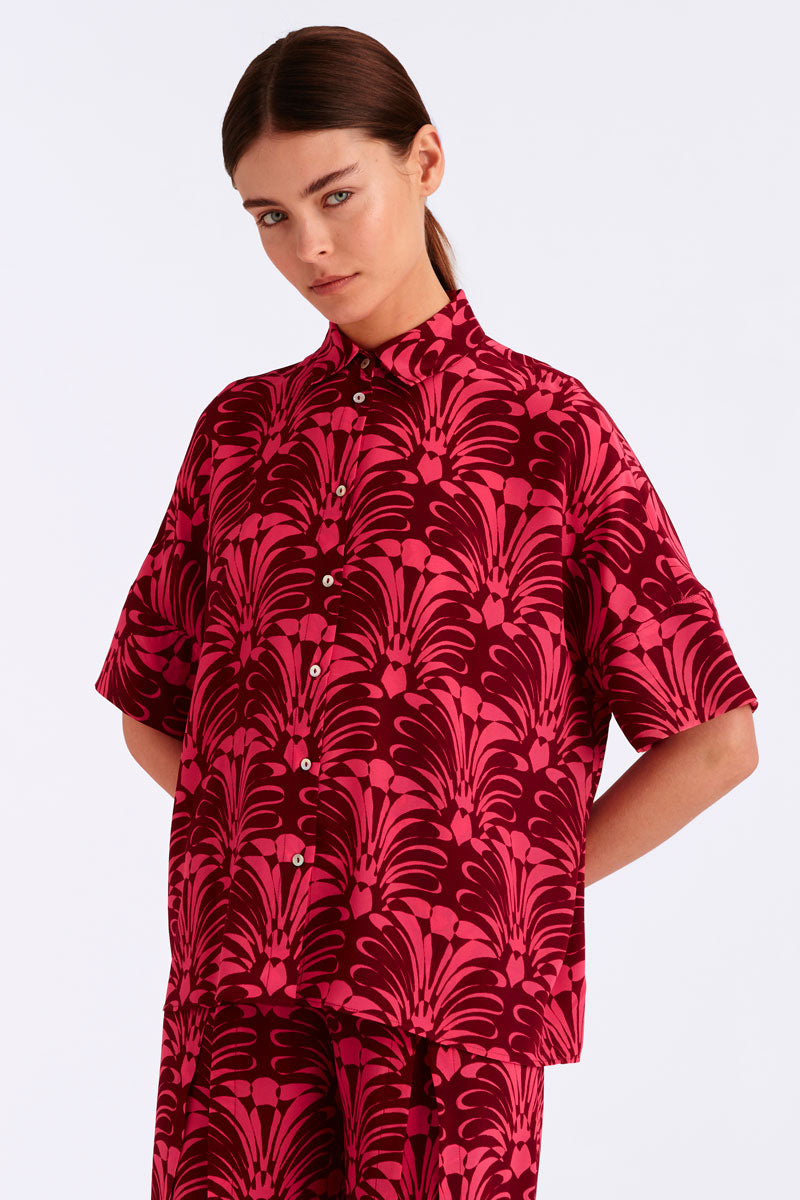 Silk Short Sleeved Shirt