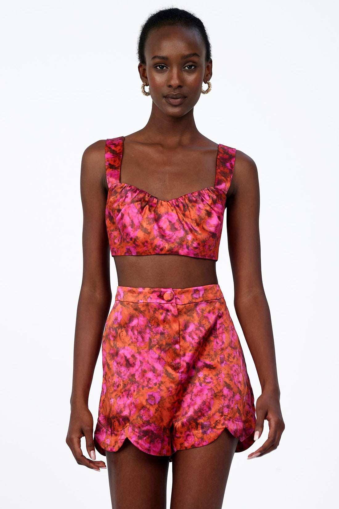 Silk High Waisted Shorts