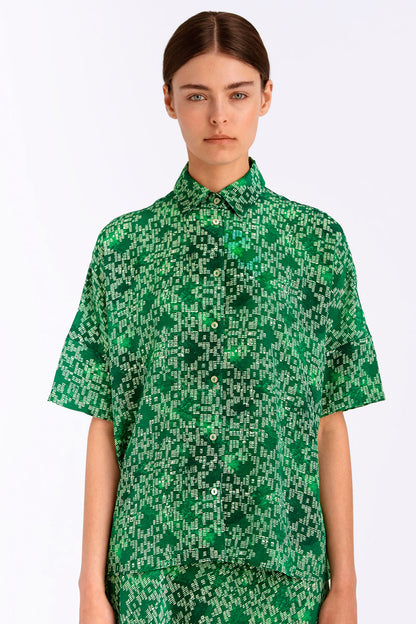 Silk Short Sleeved Shirt