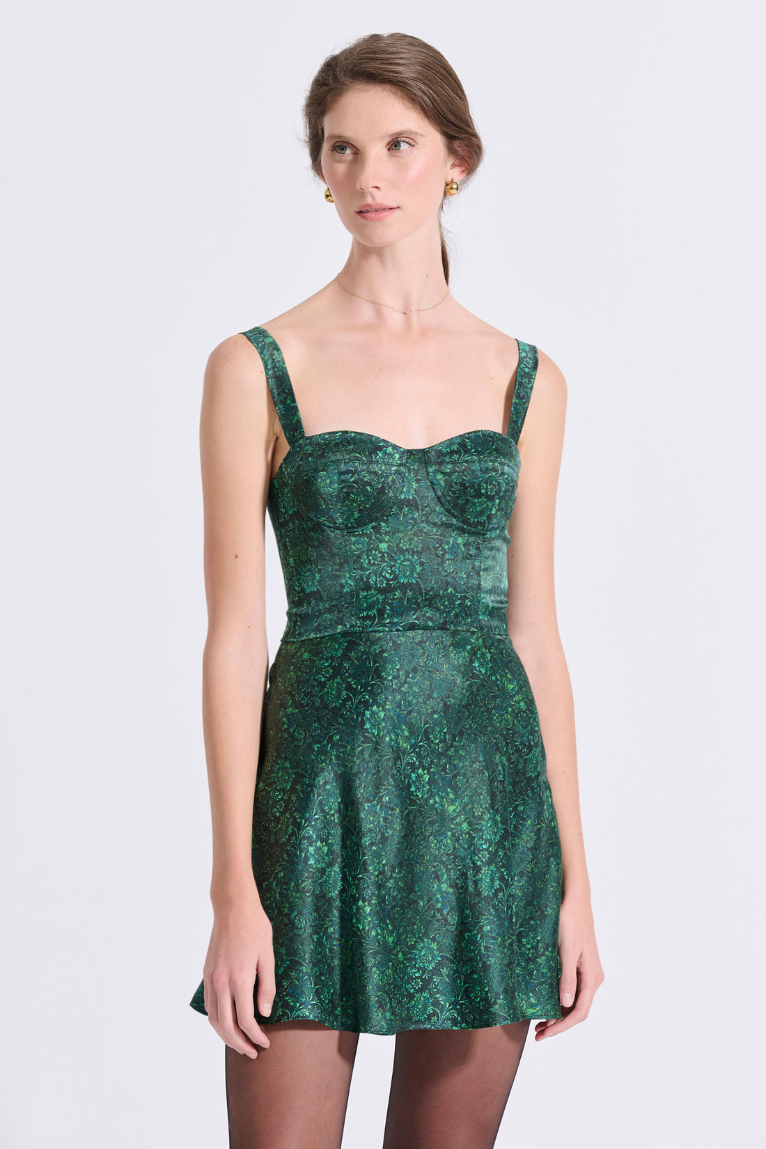 Silk Mini Corset Dress