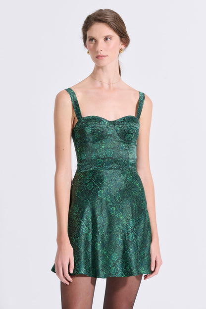 Silk Mini Corset Dress