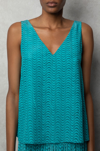 V-Neck Sleeveless Top