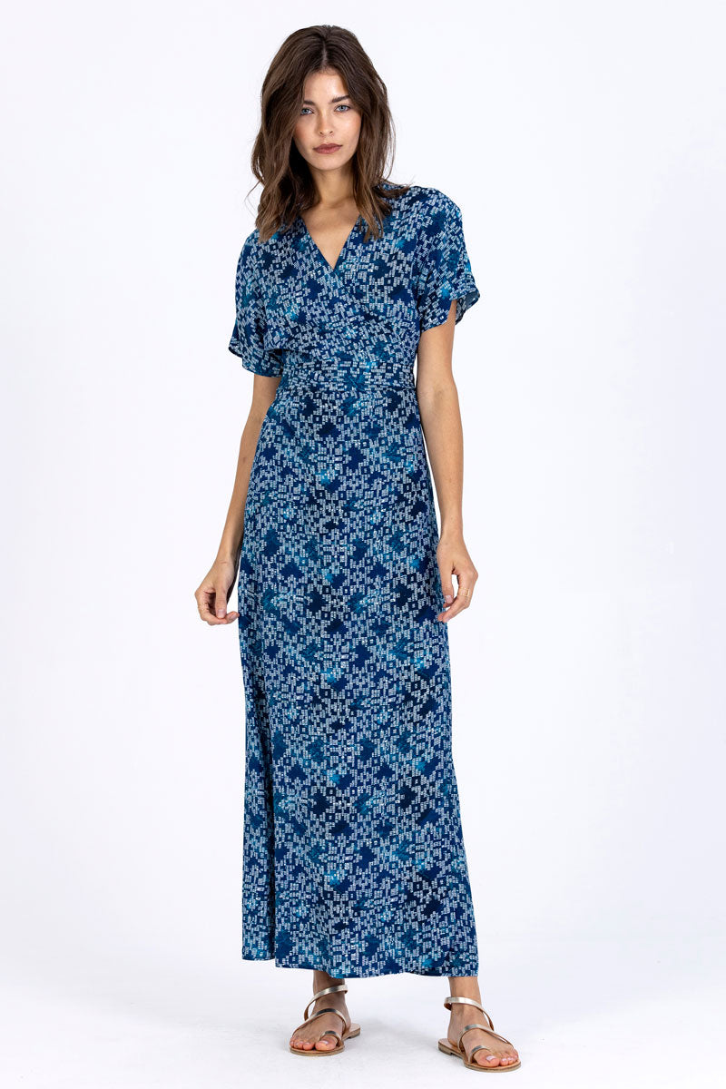 Silk Sleeved Wrap Dress