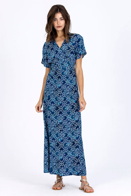 Silk Sleeved Wrap Dress