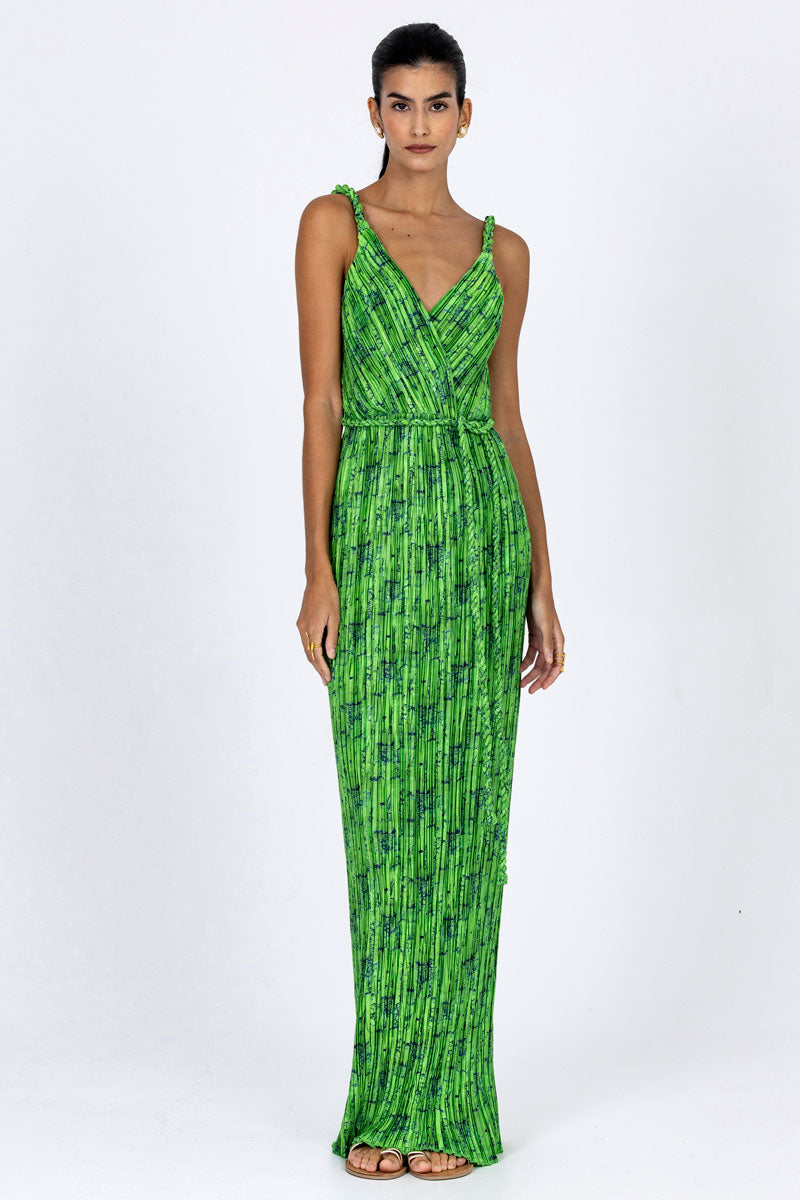 Plissé Wrap Style Dress