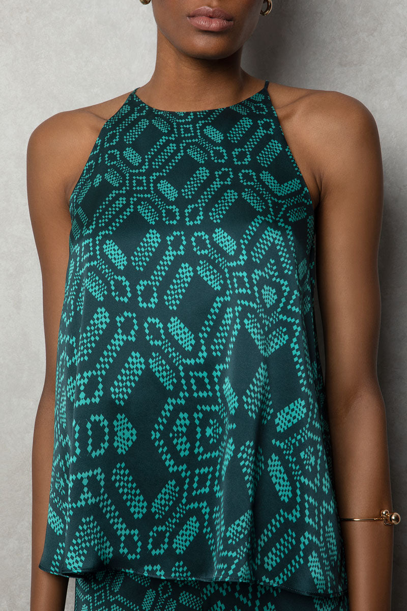Silk Halterneck Top