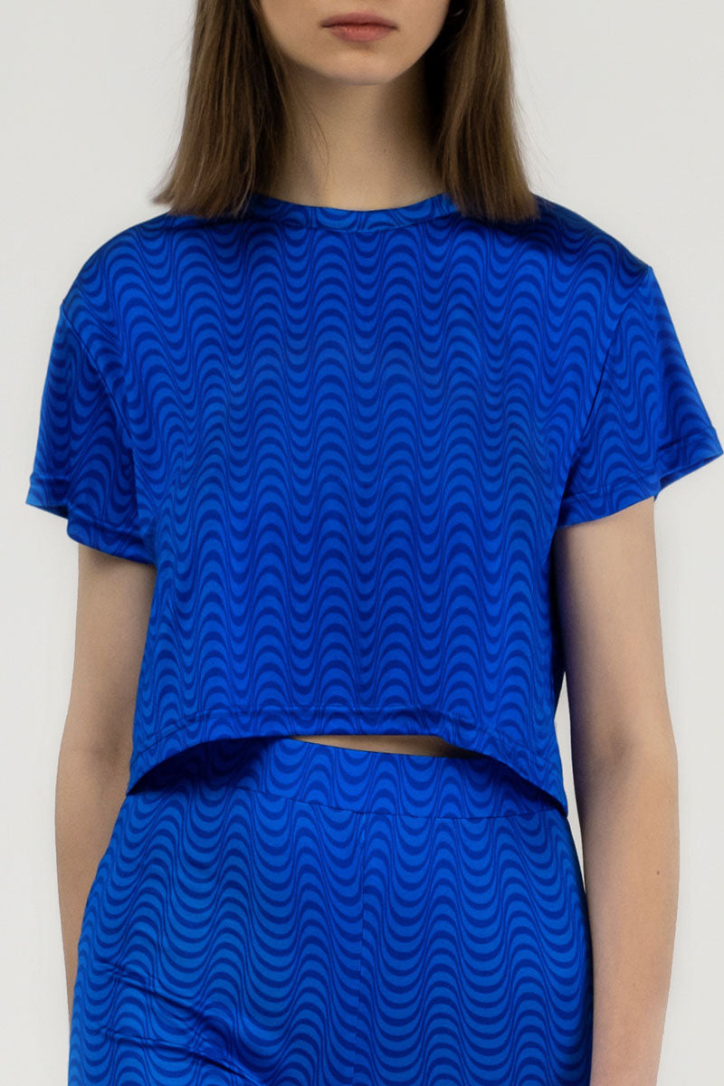 Silk Jersey Crop T-shirt