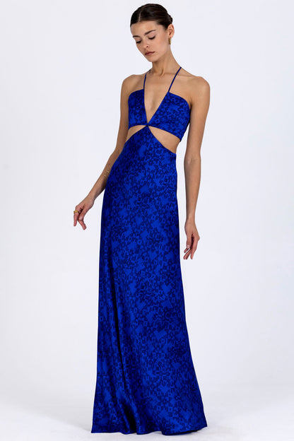 Silk Bias Cutout Dress