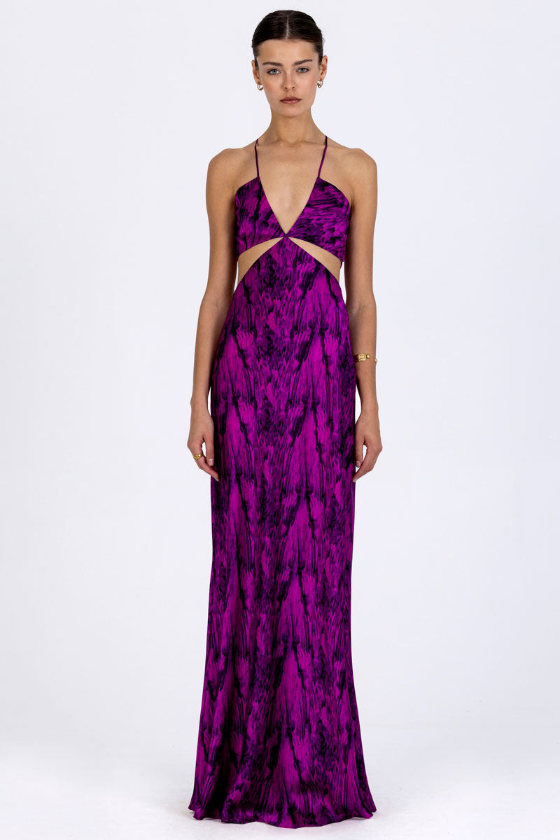 Silk Bias Cutout Dress